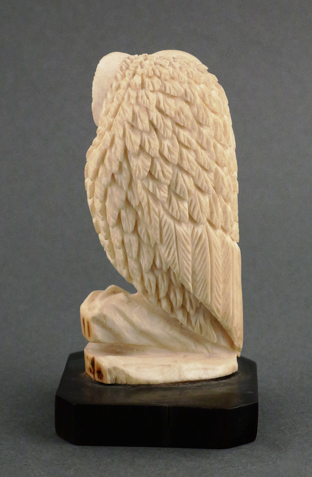 Carved Ivory Owl Figure