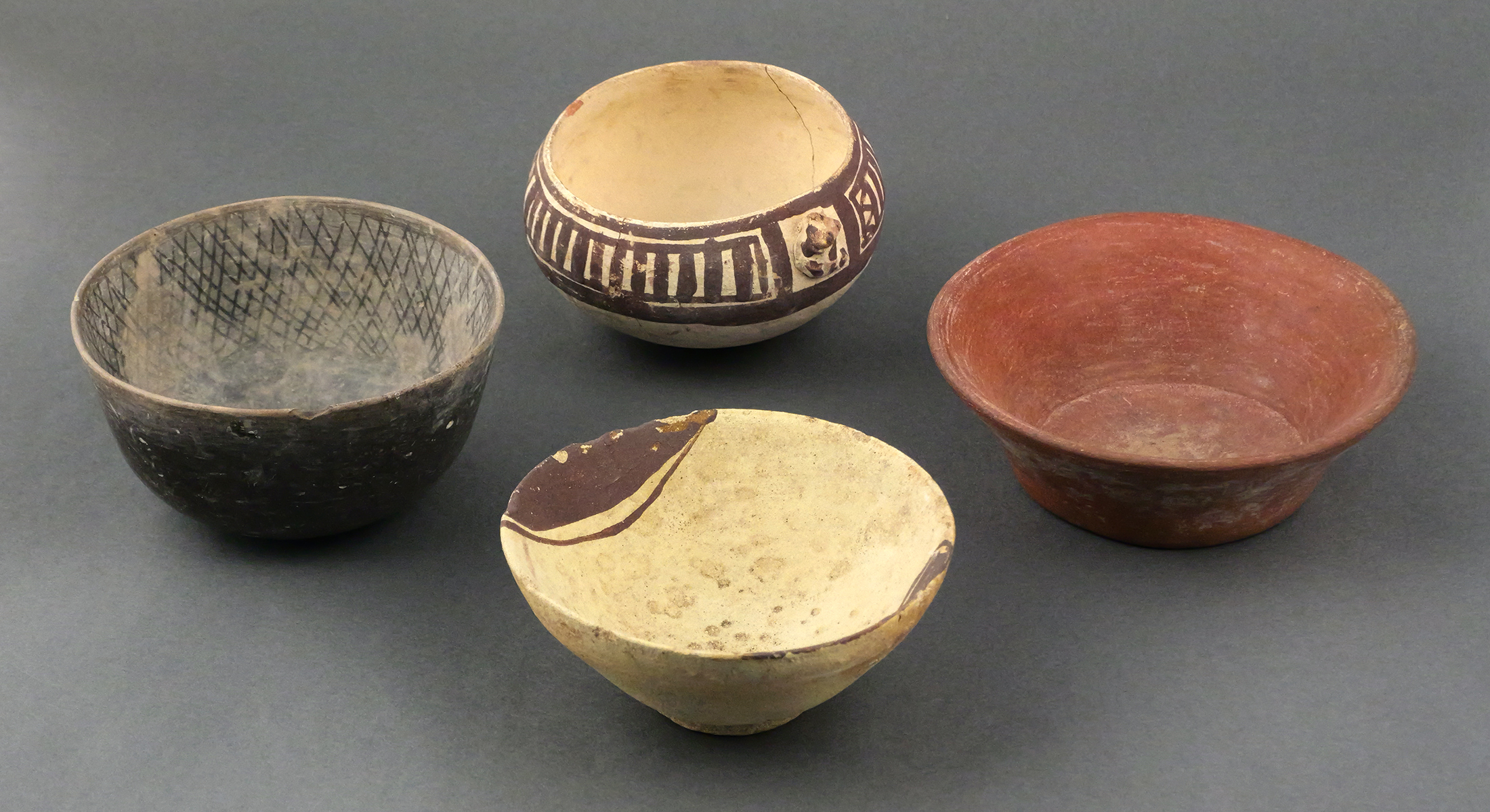 (4) Pre-Columbian Pottery Bowls