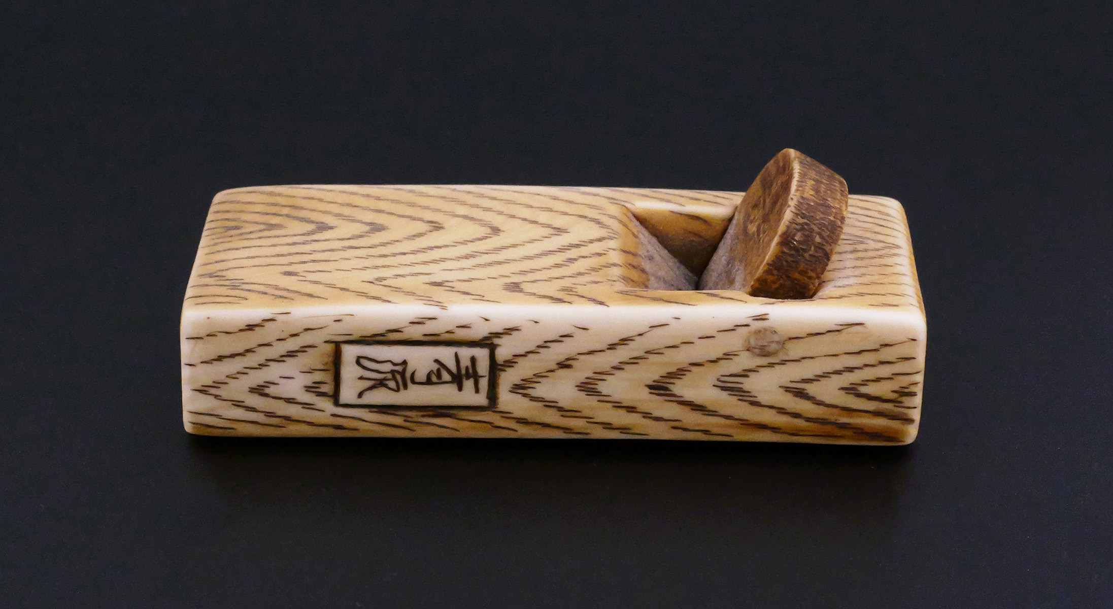 Antique Ivory Netsuke Wood Plane
