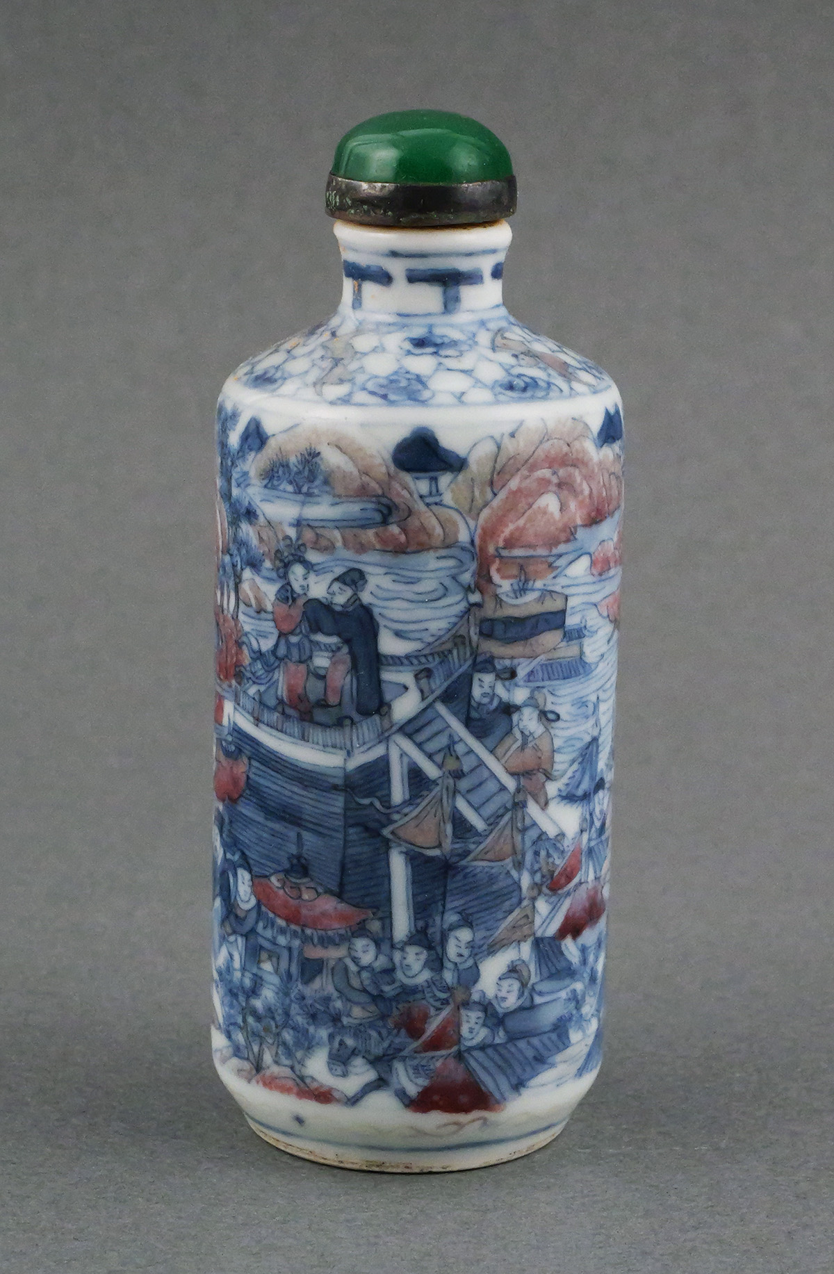 Chinese Snuff Bottle Harbor Scene