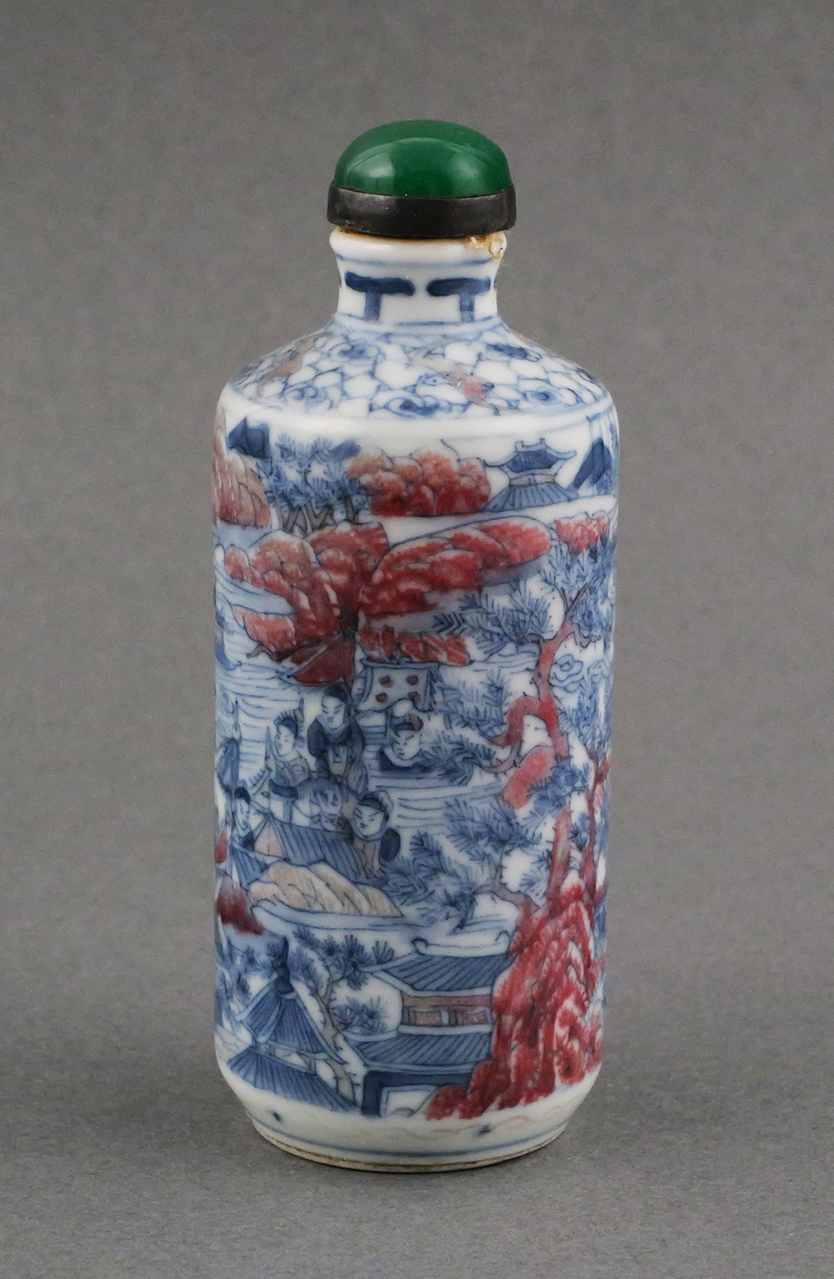 Chinese Snuff Bottle Harbor Scene