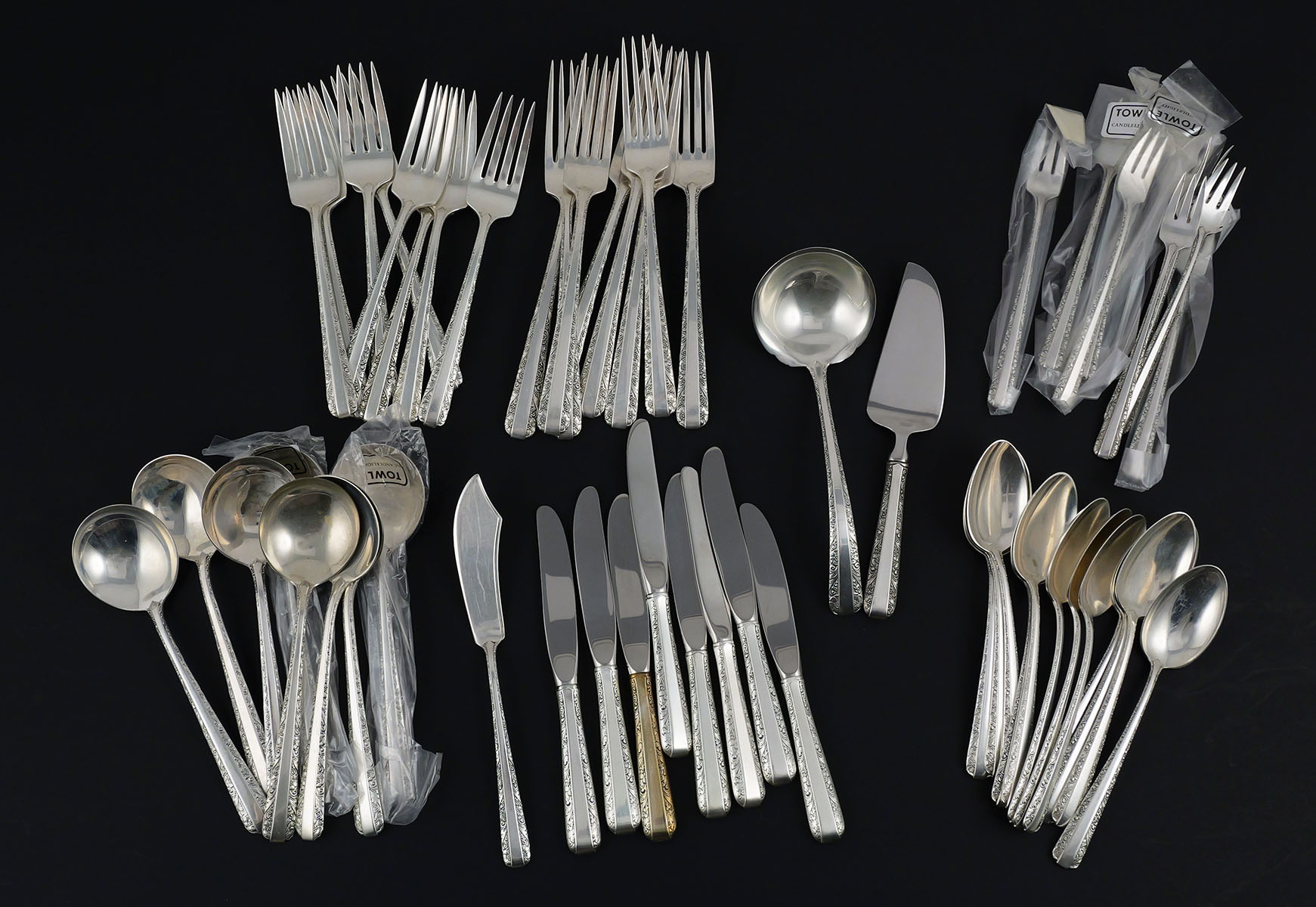 (56) pcs Towle Sterling Candlelight Flatware