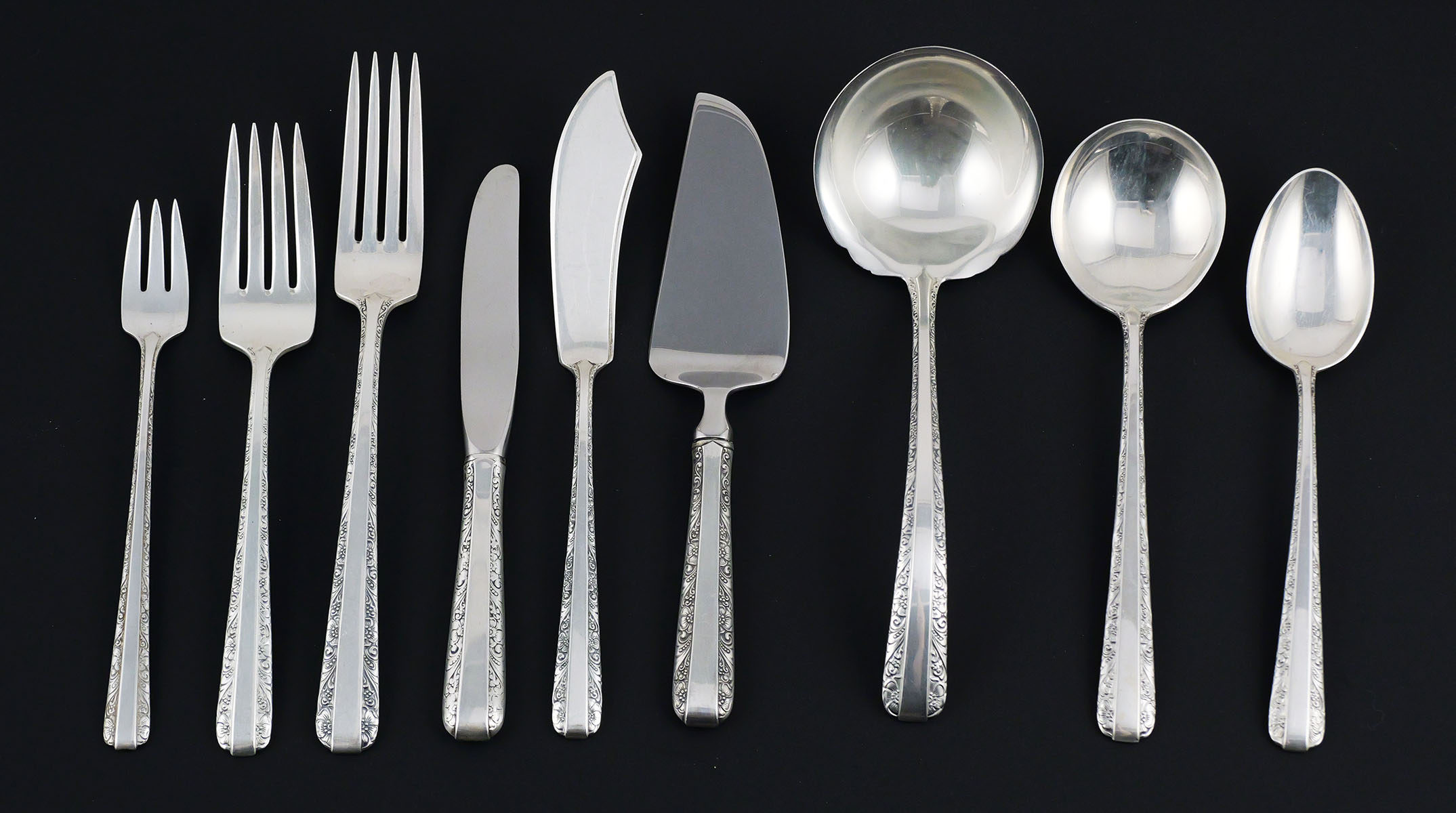 (56) pcs Towle Sterling Candlelight Flatware