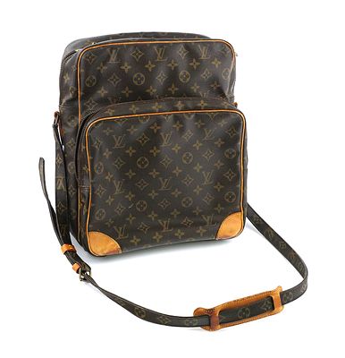 Louis Vuitton XL Monogram Danube Crossbody Bag. Measures 13-1/2" tall x 11" wide x 6" (on 