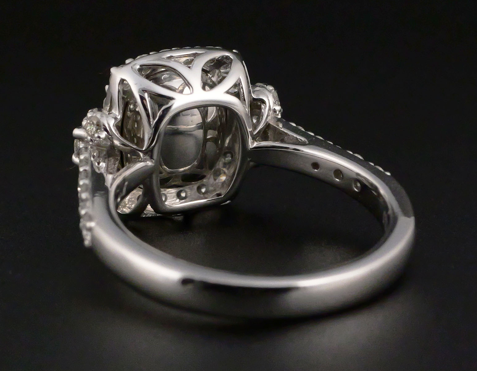 Platinum Emerald and Diamond Ring