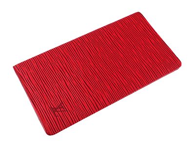 Louis Vuitton Epi Red Leather Checkbook Wallet. Measures 7" x 4". Unconditionally guaranteed to 