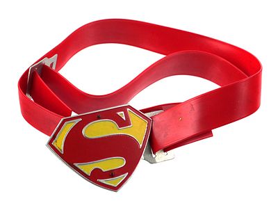 VIntage Superman Belt and Buckle Kellogg's Mail-in. Vintage Superman Vinyl Belt with Buckle from 