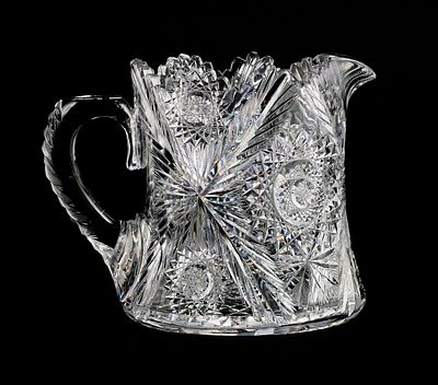 ABCG Signed Libbey Neola Jug. Antique Brilliant Period Cut Glass signed Libbey pitcher in the 