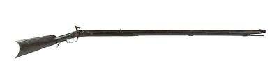 T. Peden Southern Percussion Long Rifle. Antique Early American Southern long rifle, approx. .36 