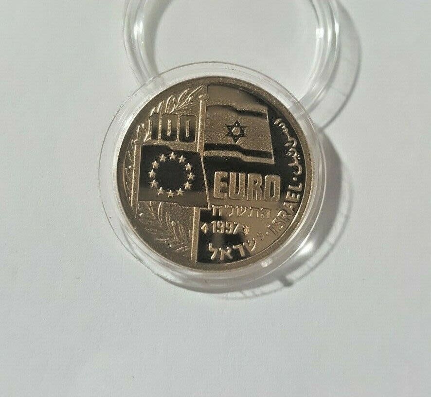 ISRAEL GOLD COINS 100 EURO "RABIN", 20.8m, 3.49g*.916