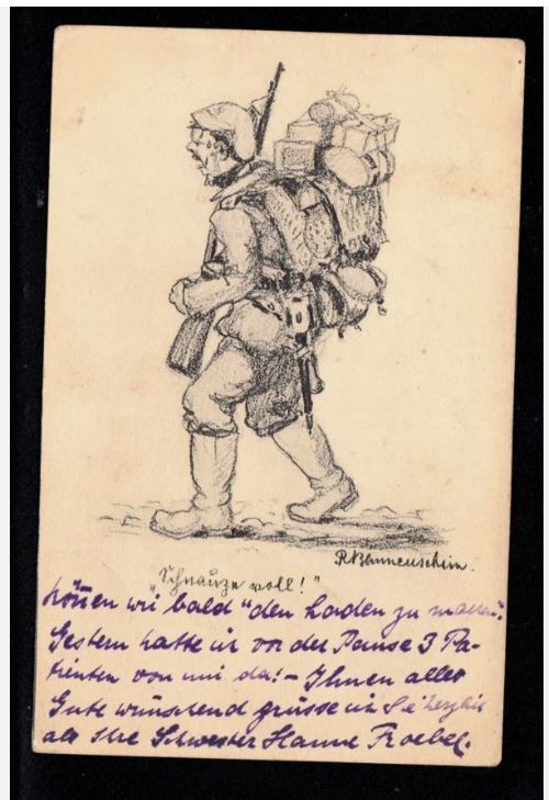 GERMANY WWI POST CARD, SENT FROM FRONT 1917 YEAR