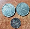 3 ROMANIA COINS, 100 LEI , 1943/1944, 1 LEU 1924Image - 1