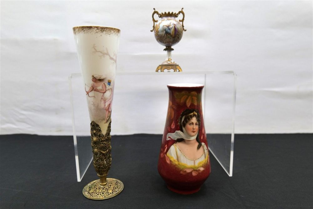 Lot 166: Grouping of Hand-Painted Porcelain