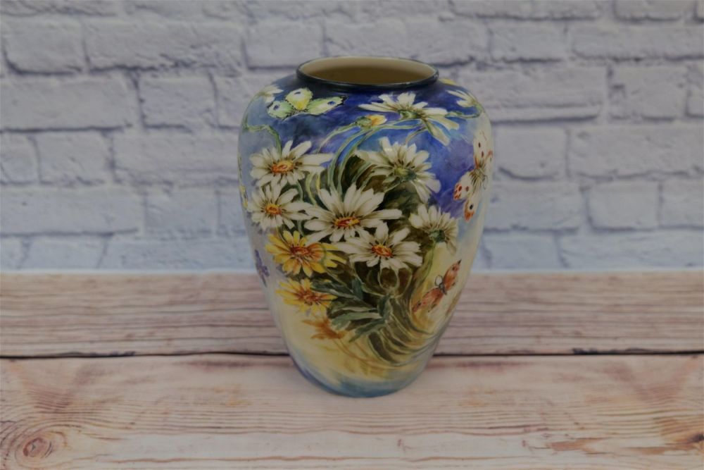 Lot 180: Hand-Painted Porcelain Tall Vase