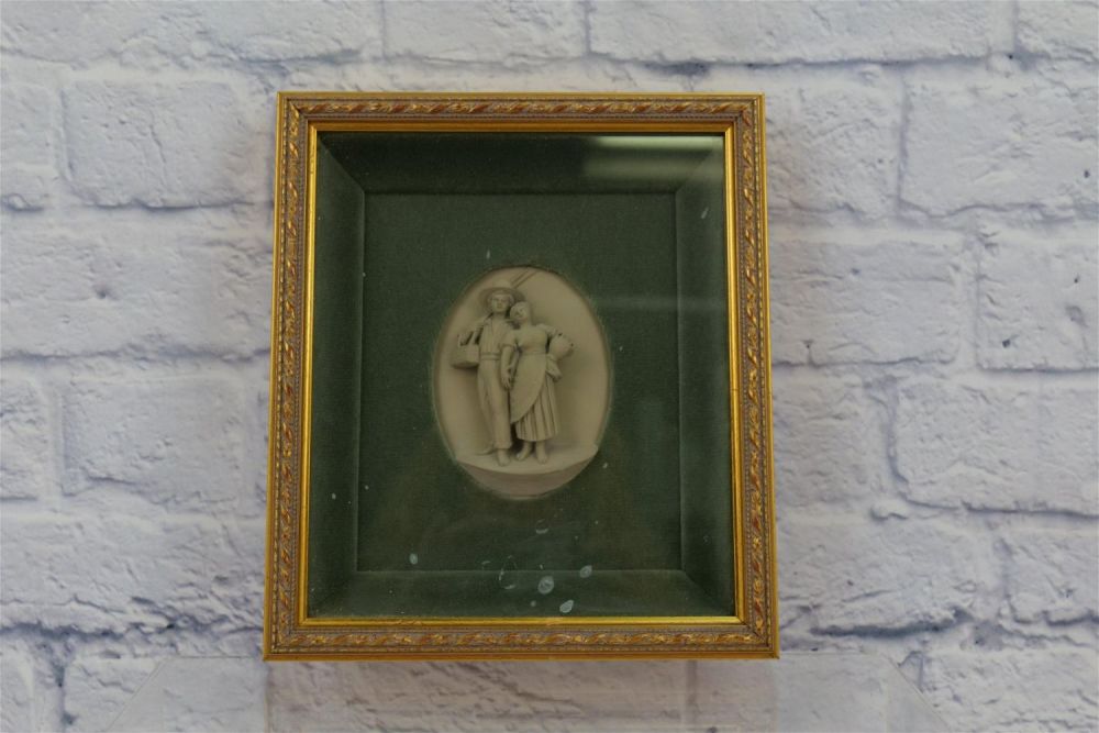 Lot 195: Framed 3-D Jasperware Style Plaque Grouping