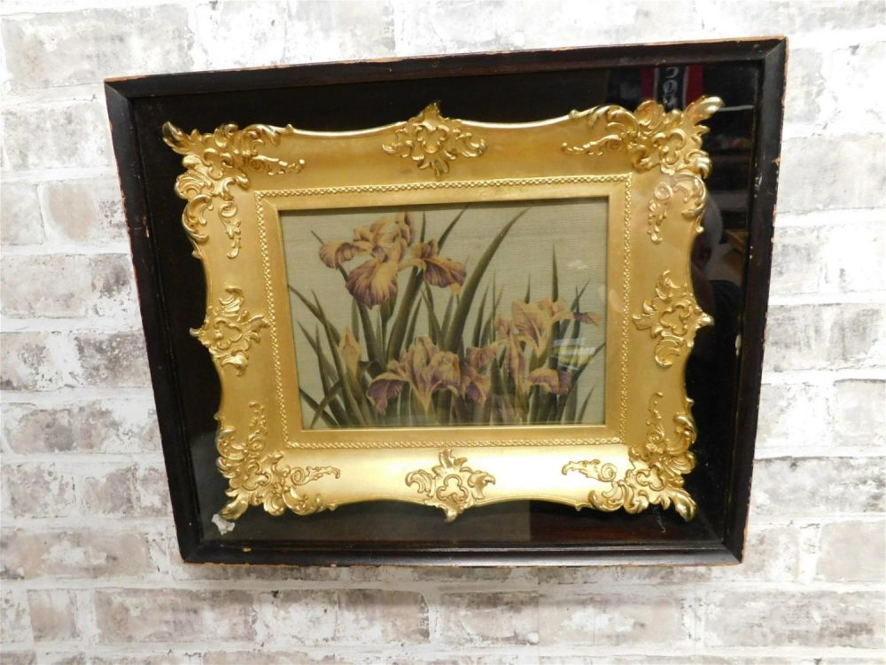 Lot 240: 19th Century Painted Tapestry - Stillife