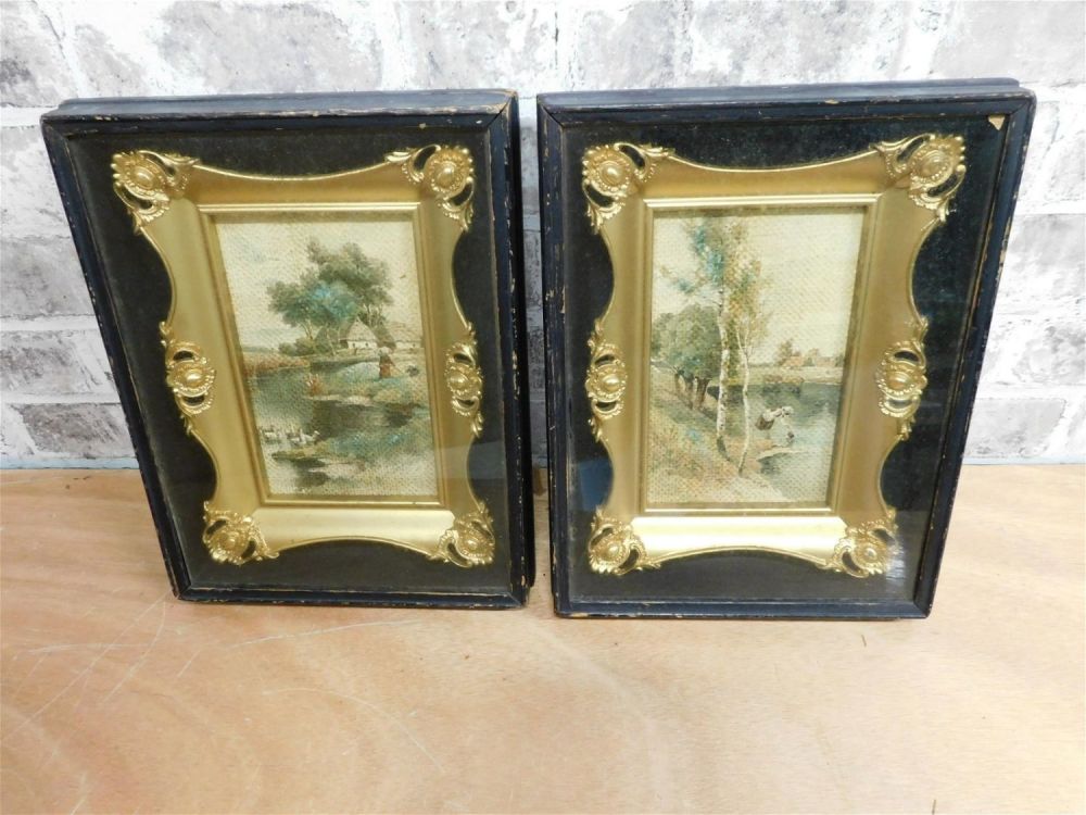 Lot 245: Pair of Oil on Canvas - European Landscape