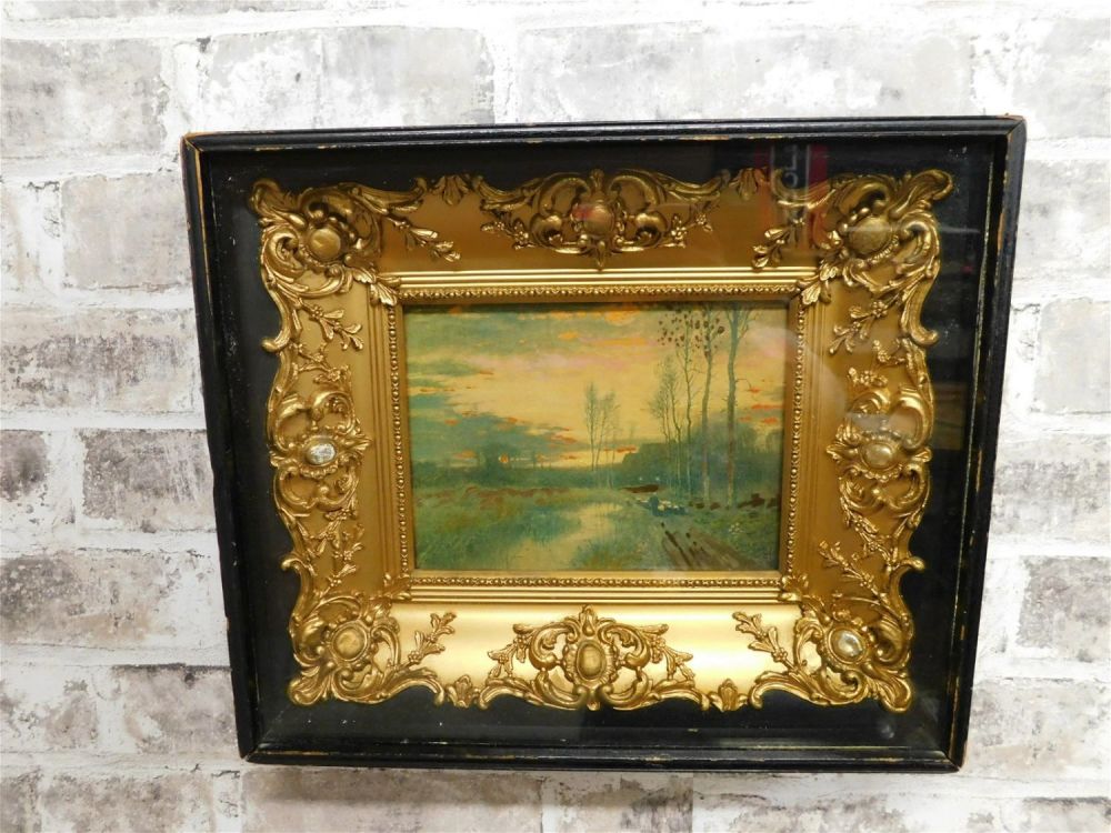 Lot 253: Print of Landscape Scene - Shepard with Sheep