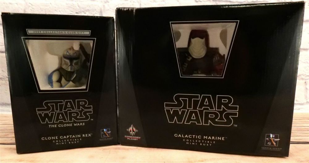 Lot 191: Lot of 2 Gentle Giant Star Wars Mini Busts