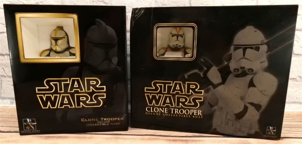 Lot 196: Lot of 2 Gentle Giant Star Wars Mini Busts