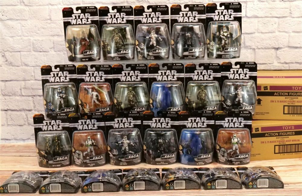 Lot 240: Two Cases of Star Wars Saga Collection 3.75" Figures - 24 Pcs