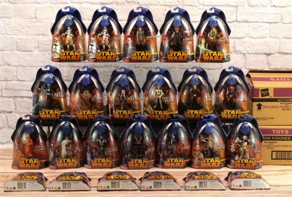 Lot 242: Two Cases of Star Wars ROTS 3.75" Figures - 24 Pcs