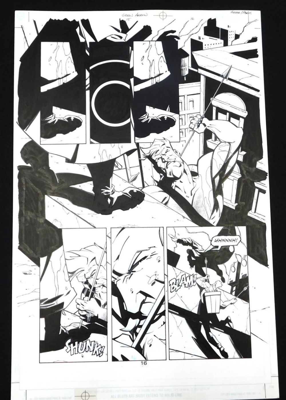 Lot 152: Green Arrow Original Comic Art Issue #15 Page 16