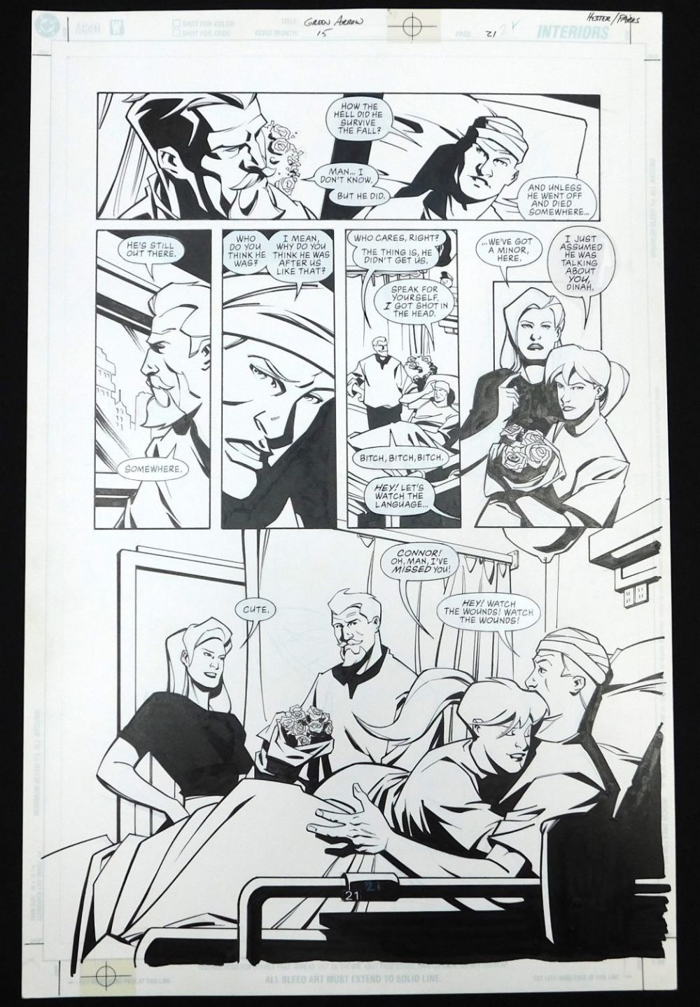 Lot 157: Green Arrow Original Comic Art Issue #15 Page 21