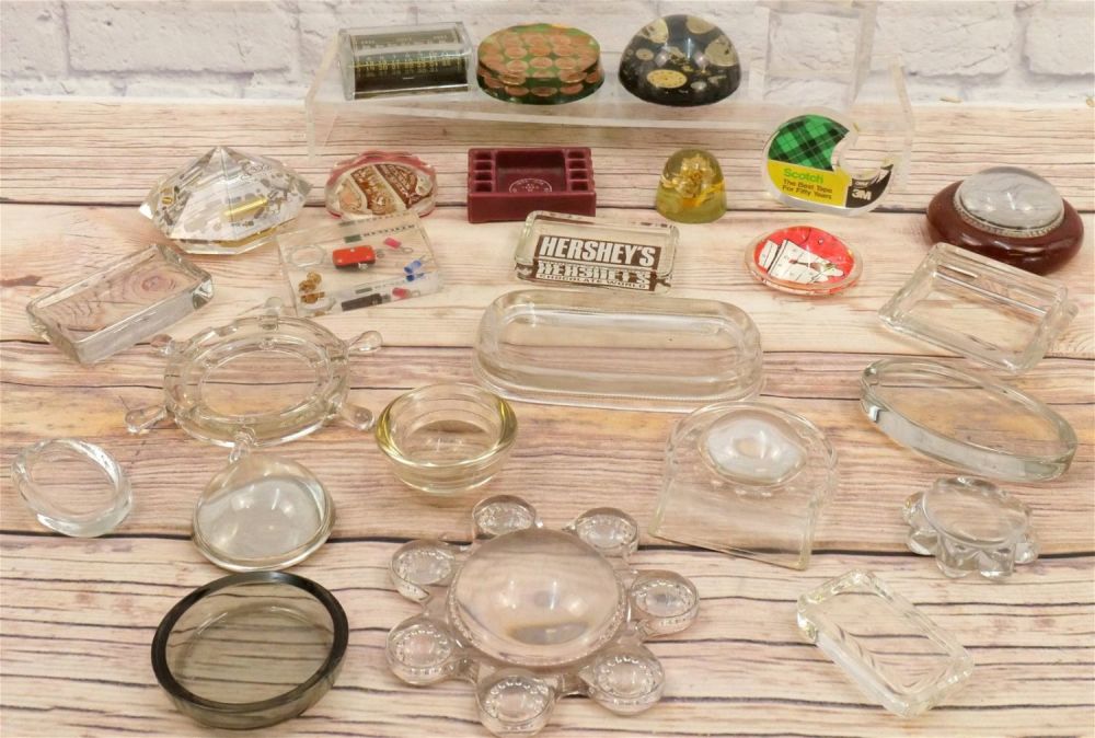 Lot 175: Lot of Advertising Paperweights and Candy Displays