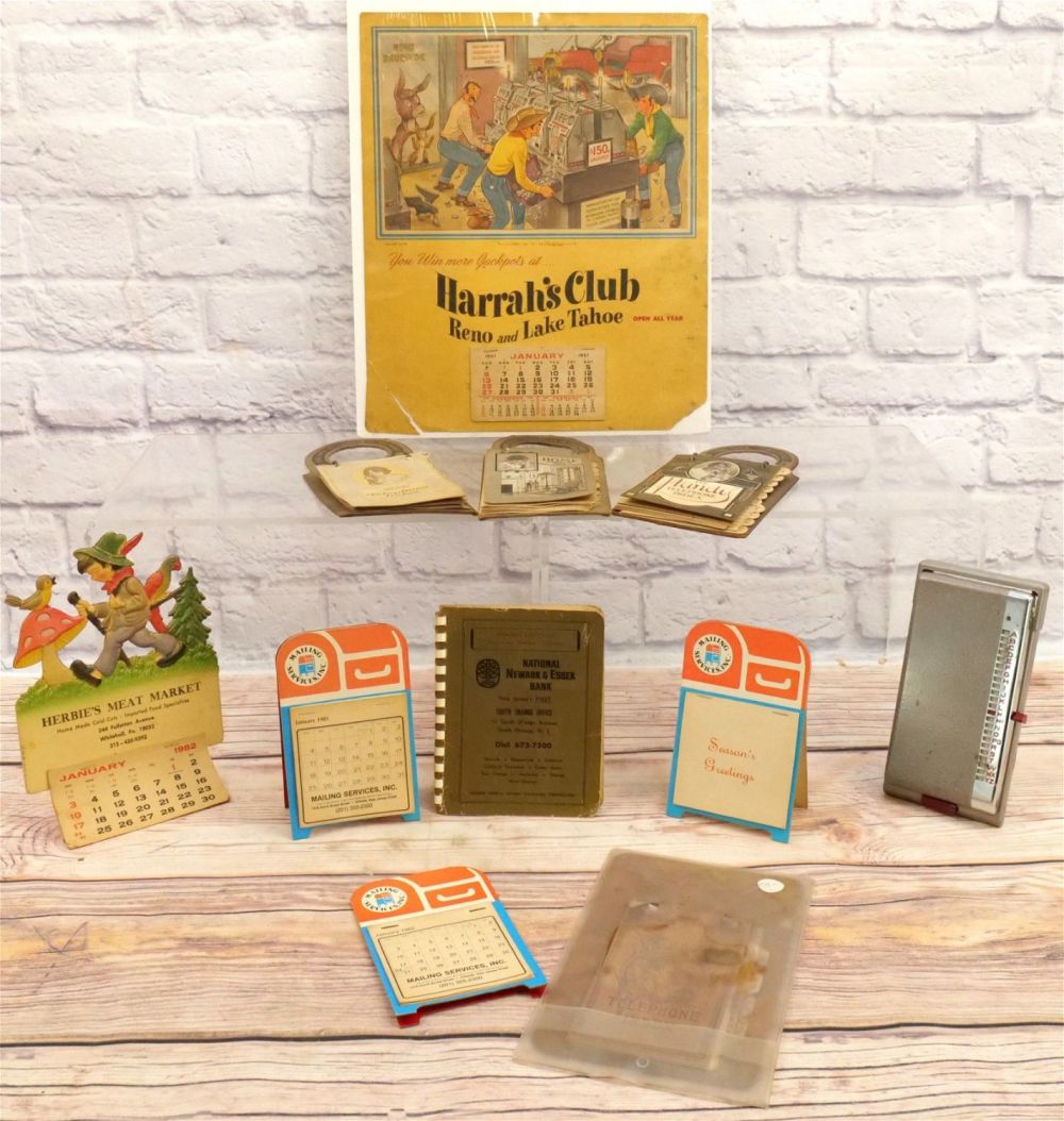 Lot 178: Lot of Vintage Calendars and Telephone Index Books