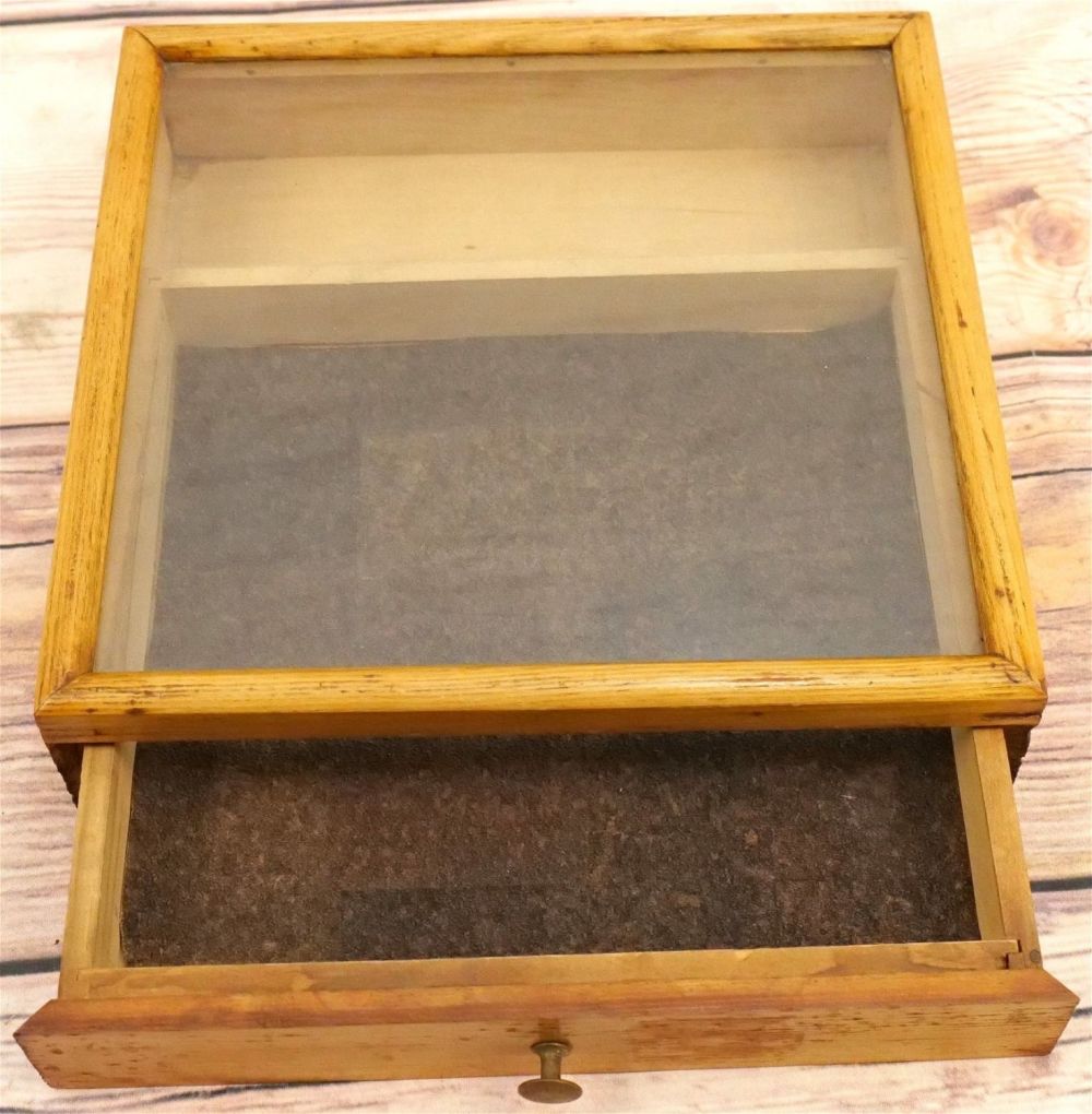 Lot 189: Antique Store Display Glass Top Showcase