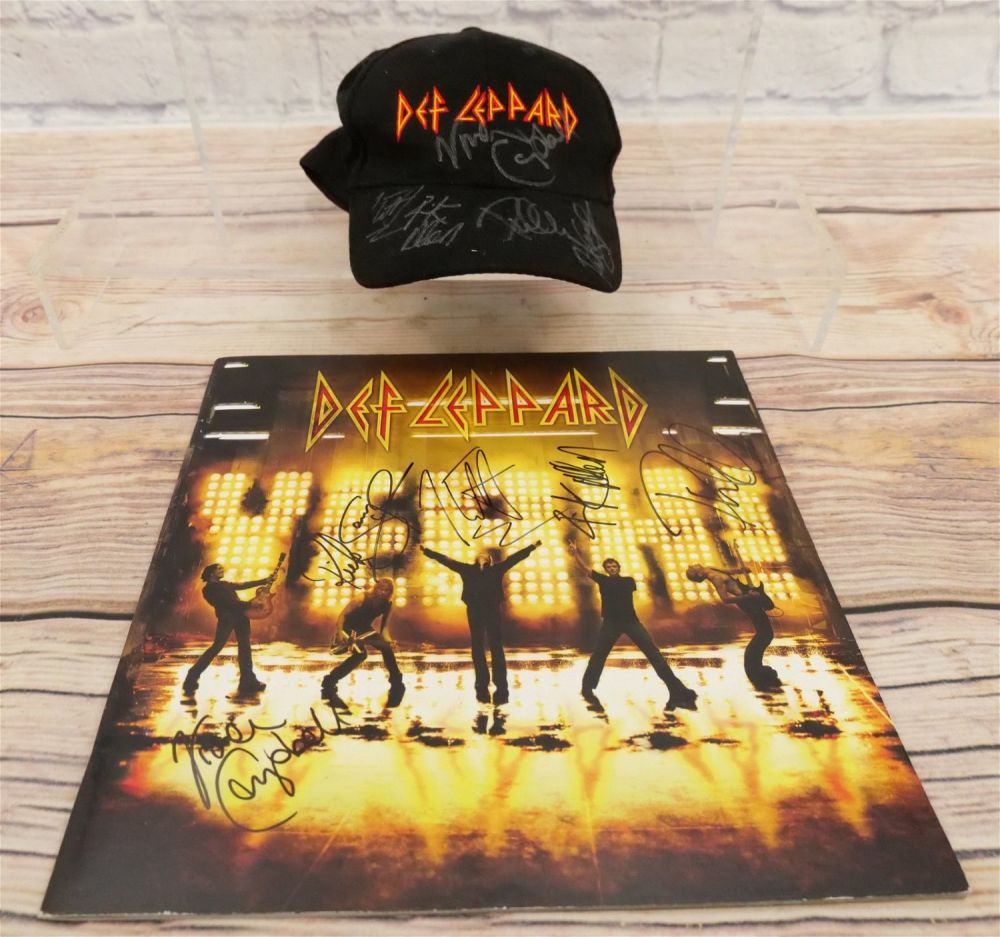 Lot 277: Lot of 2 Autographed Def Leppard Items