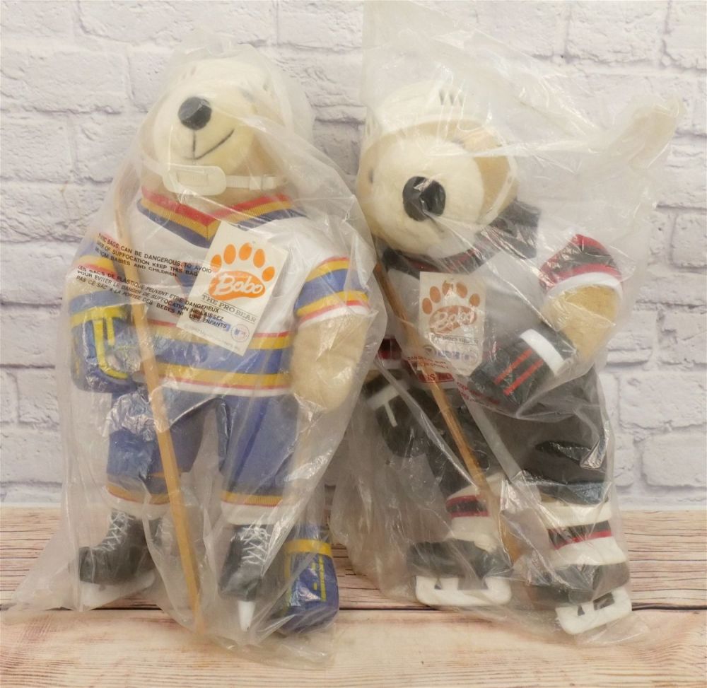 Lot 282: Lot of 2 Bobo The Pro Bears NHL Plush