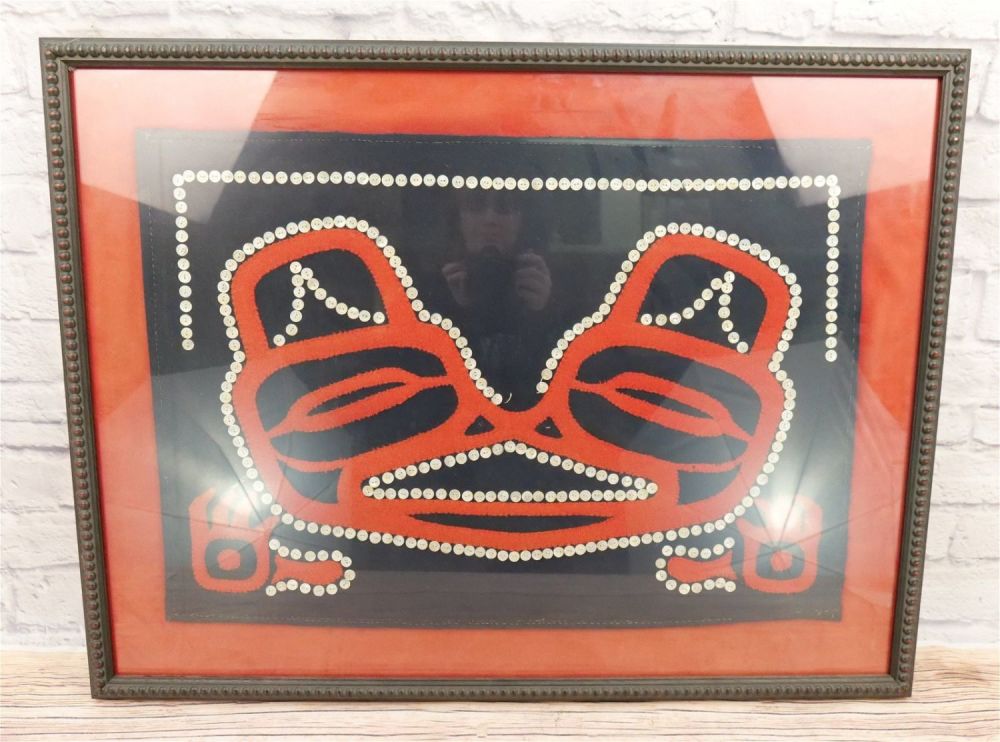 Lot 285: Unique Framed Native Embroidery