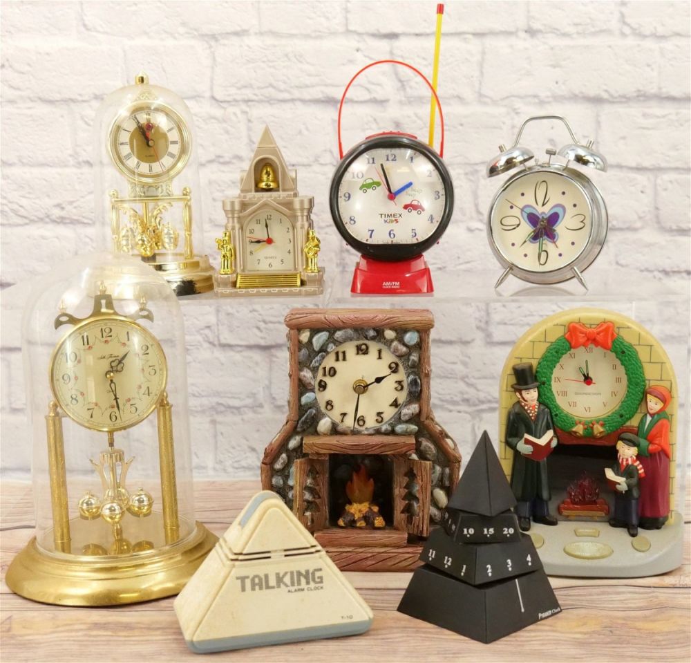 Lot 185: Lot of 9 Mixed Clocks