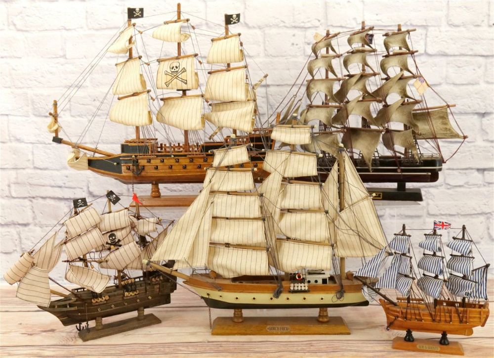 Lot 222: Lot of Wooden Model Ships