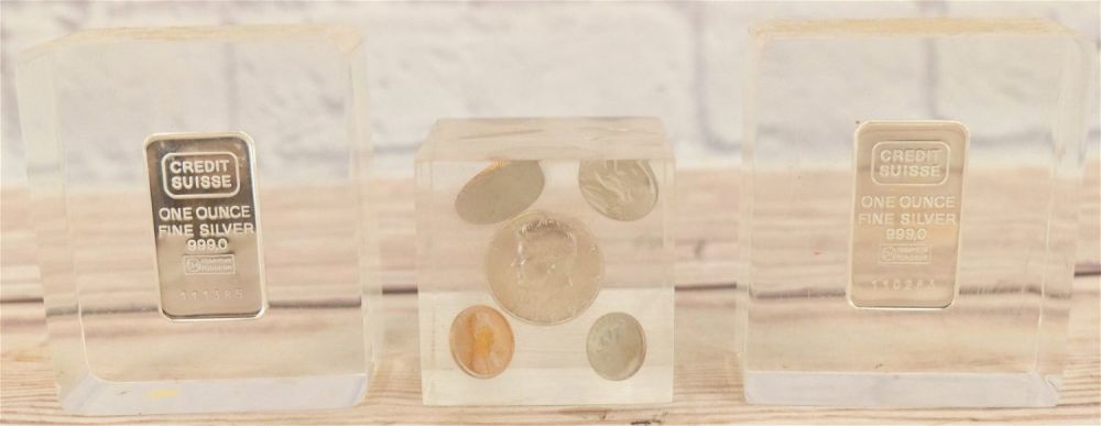 Lot 224: Lot of Encased Coins and Silver