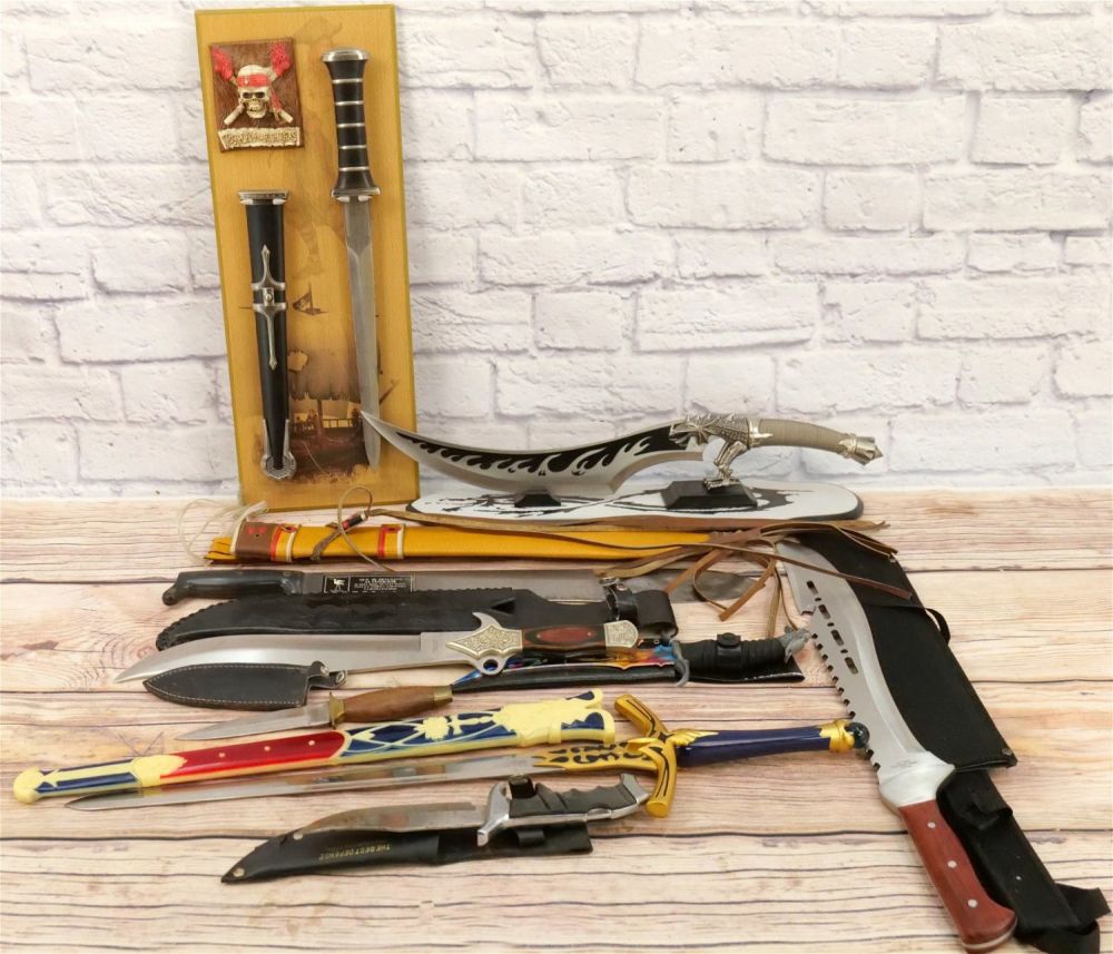Lot 227: Lot of Knives and Fantasy Swords