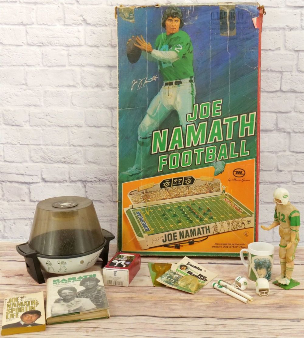 Lot 241: Lot of Joe Namath Collectibles