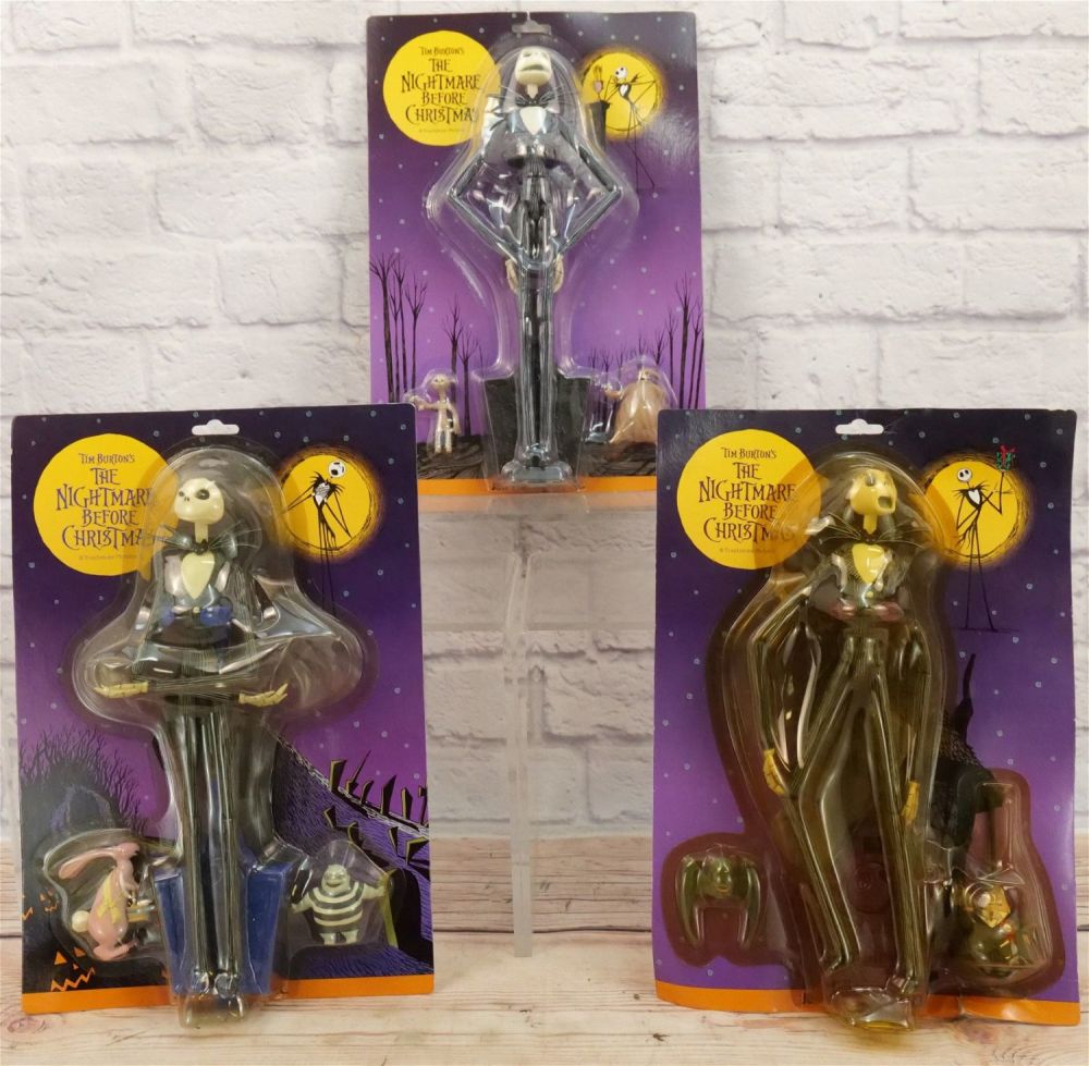Lot 156: Lot of 3 Nightmare Before Christmas Jack Skellington Action Figures