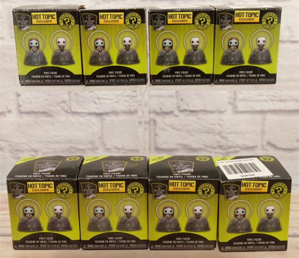 Lot 159: Lot of 8 Funko Nightmare Before Christmas Mystery Minis Snowglobes