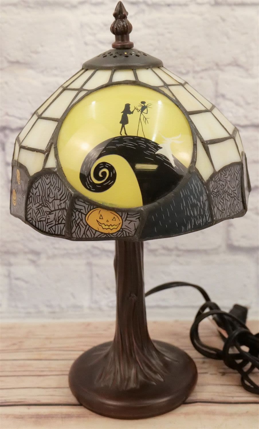 Lot 167: The Nightmare Before Christmas Tiffany Style Lamp