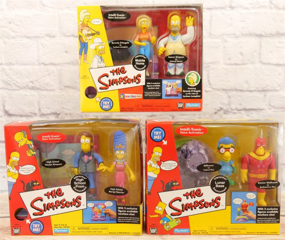 Lot 184: Lot of 3 The Simpsons Interactive Figure Sets