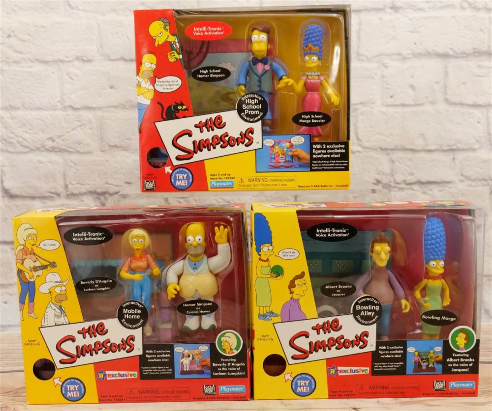 Lot 186: Lot of 3 The Simpsons Interactive Figure Sets