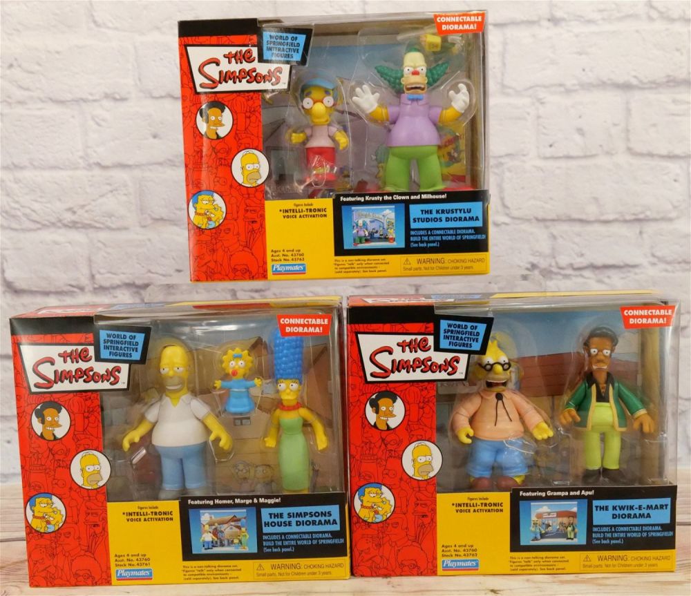 Lot 187: Lot of 3 The Simpsons Diorama Figure Sets