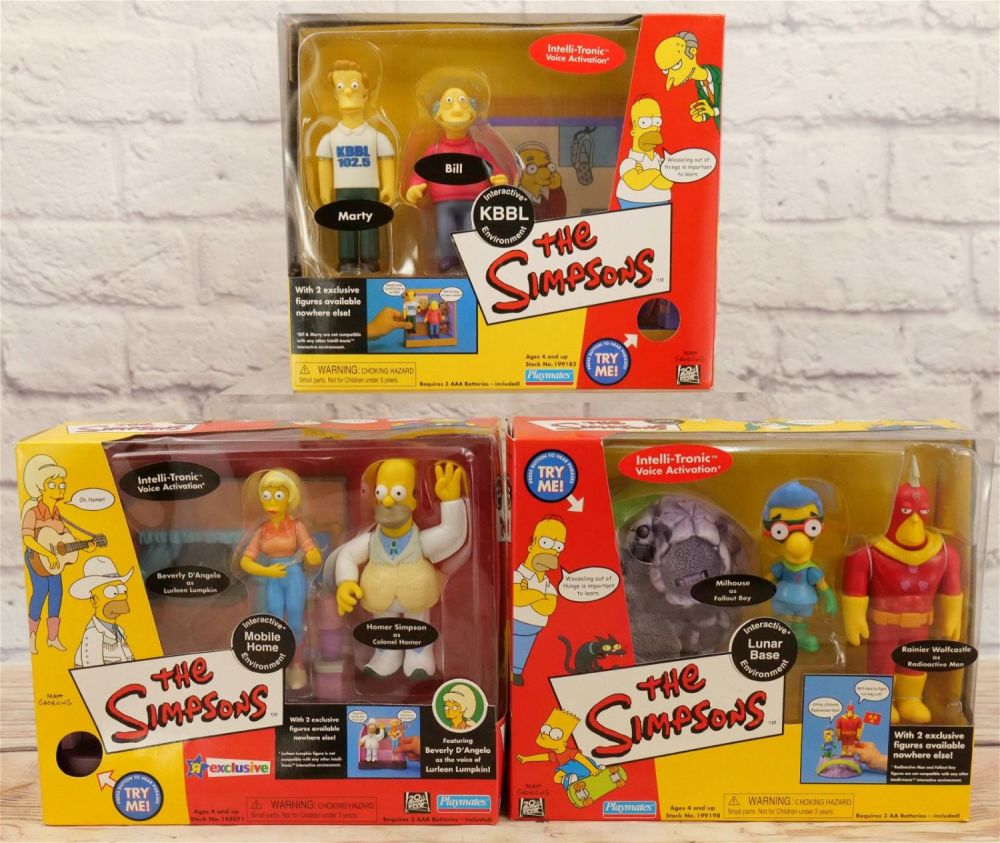 Lot 188: Lot of 3 The Simpsons Interactive Figure Sets