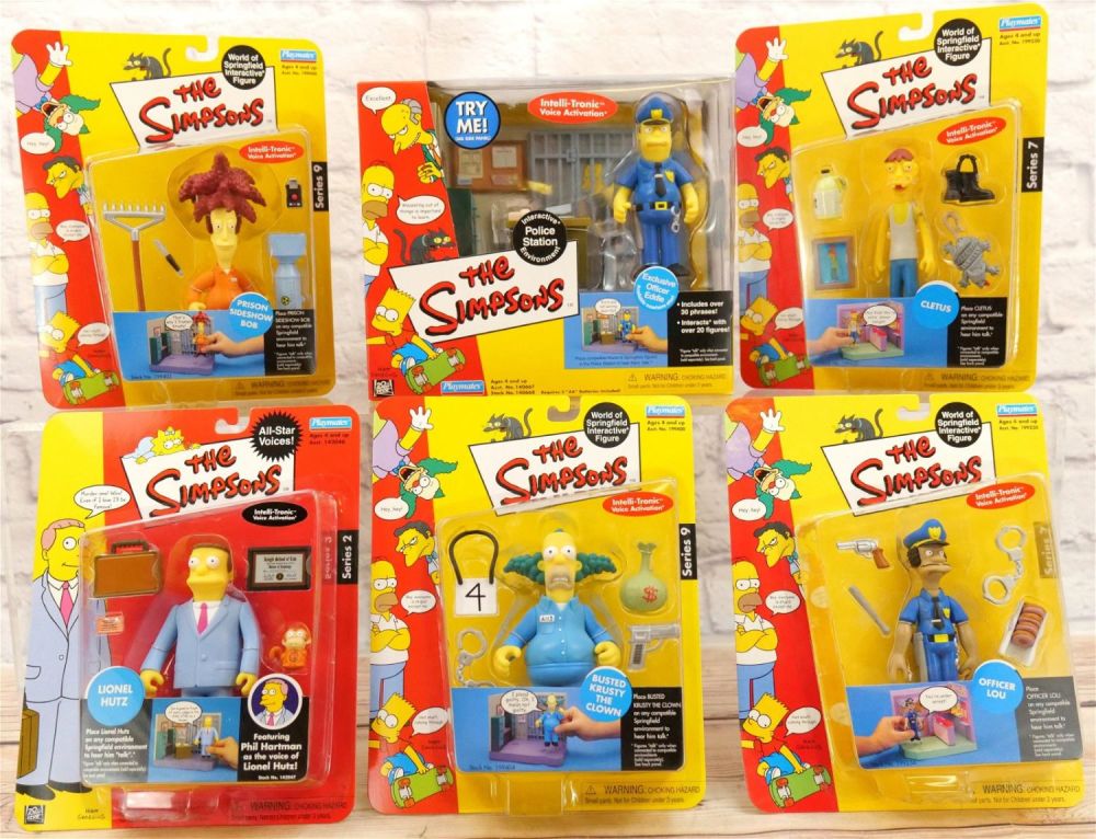 Lot 224: Lot of The Simpsons Playmates Interactive Figures