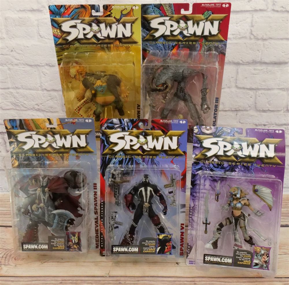 Lot 262: Lot of 5 McFarlane Spawn Classic Series 20 Action Figures
