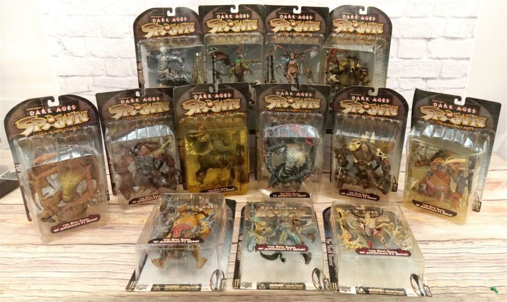 Lot 280: Lot of 13 McFarlane Dark Ages Spawn Action Figures