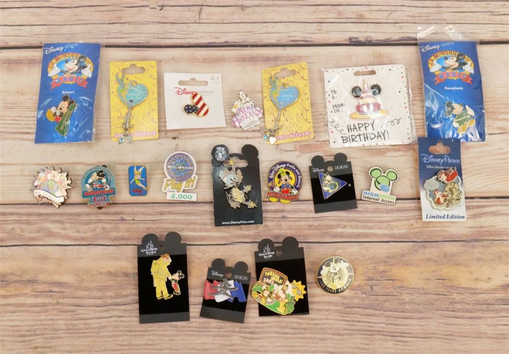 Lot 255: Lot of 21 Mixed Disney Pins